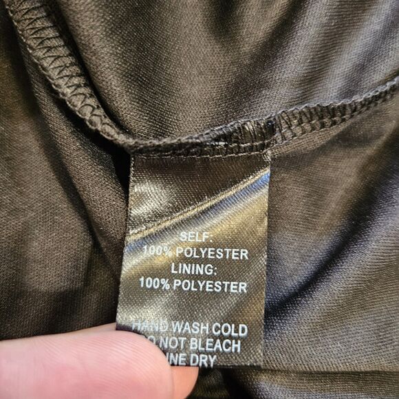 Lulus Strapless Tie Front Mini Dress Womens XL Black Floral Boho Festival Party - Picture 10 of 10